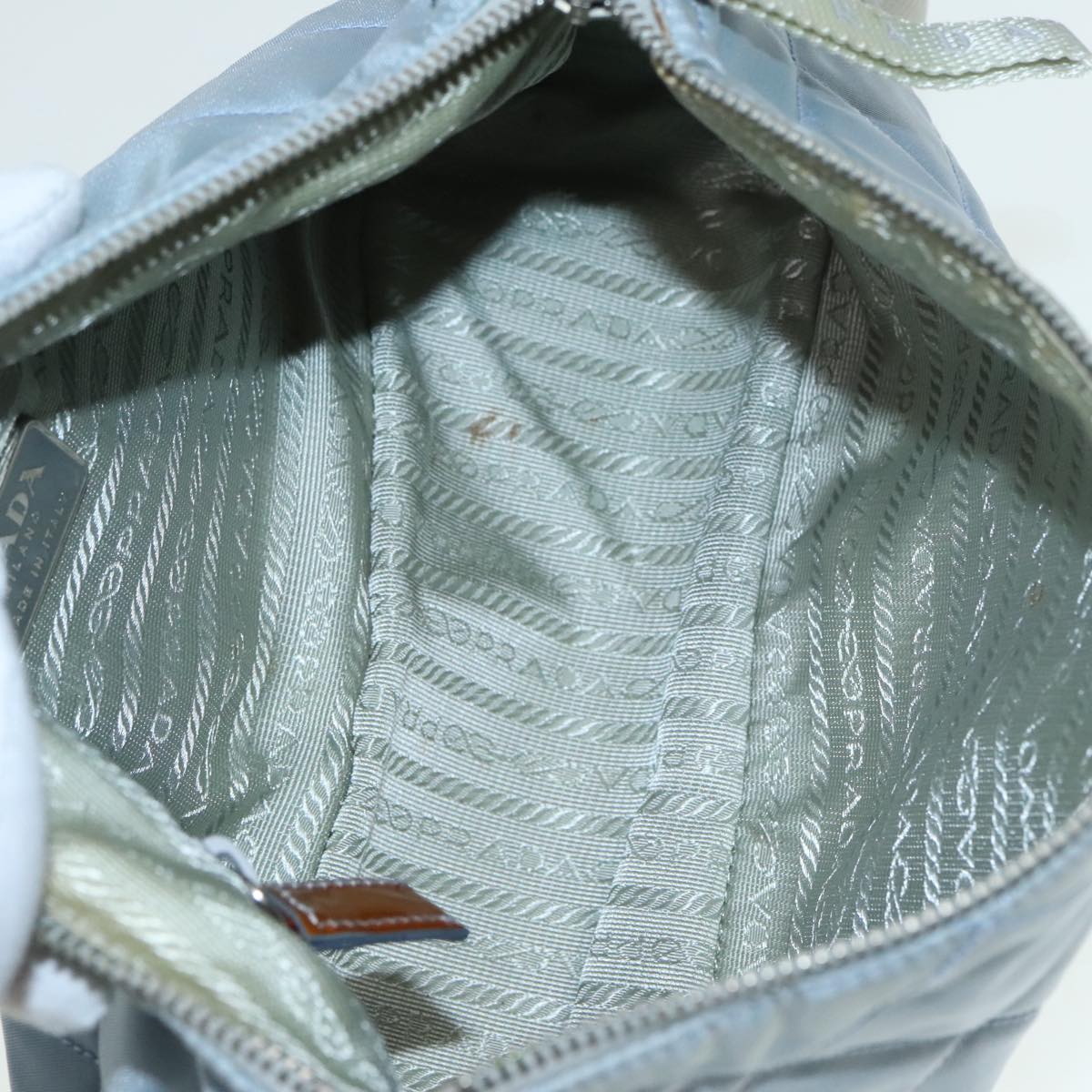 Prada Tessuto Blue Synthetic Shoulder Bag (Pre-Owned)