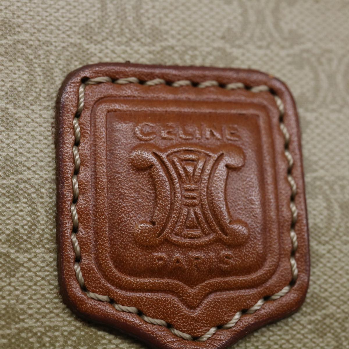 Céline Macadam Beige Canvas Handbag (Pre-Owned)