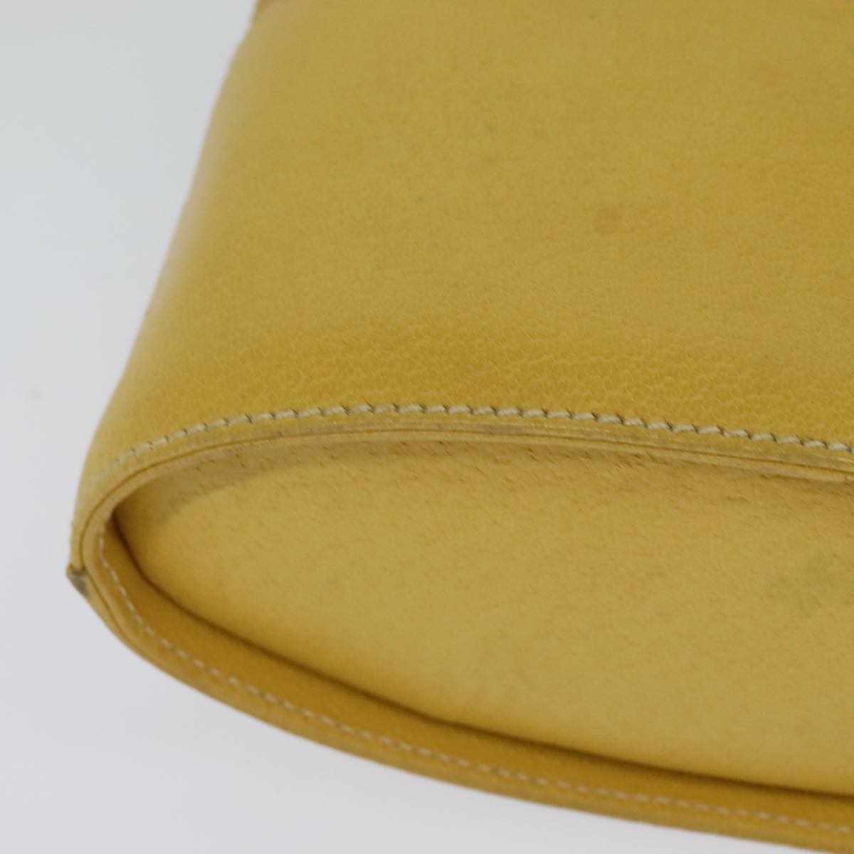 Gucci Bamboo Yellow Leather Clutch Bag (Pre-Owned)