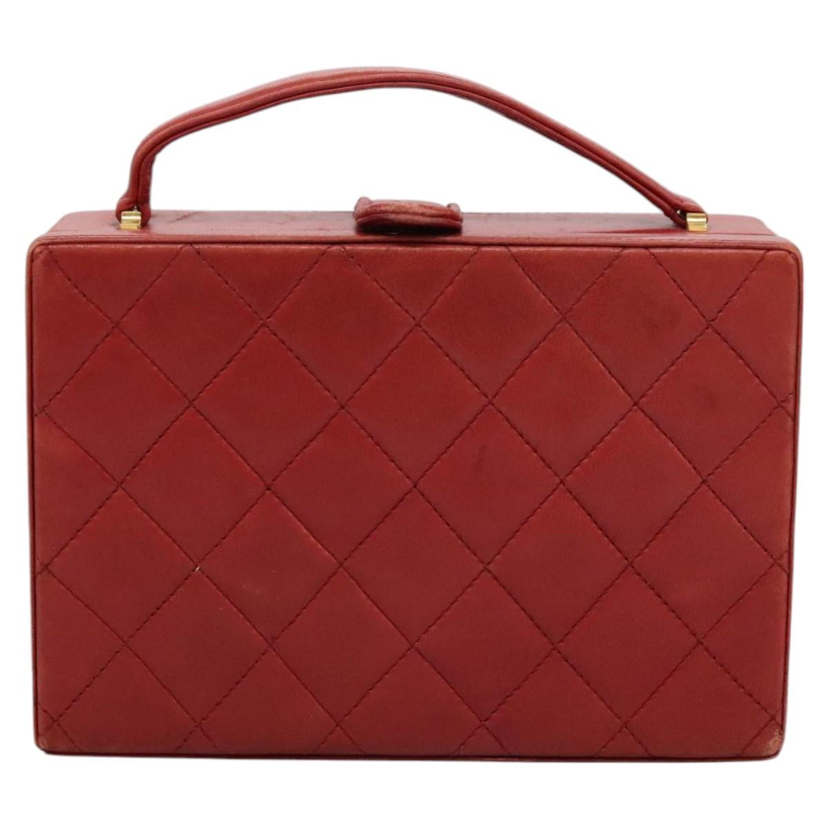 Chanel Cc Red Leather Handbag (Pre-Owned)