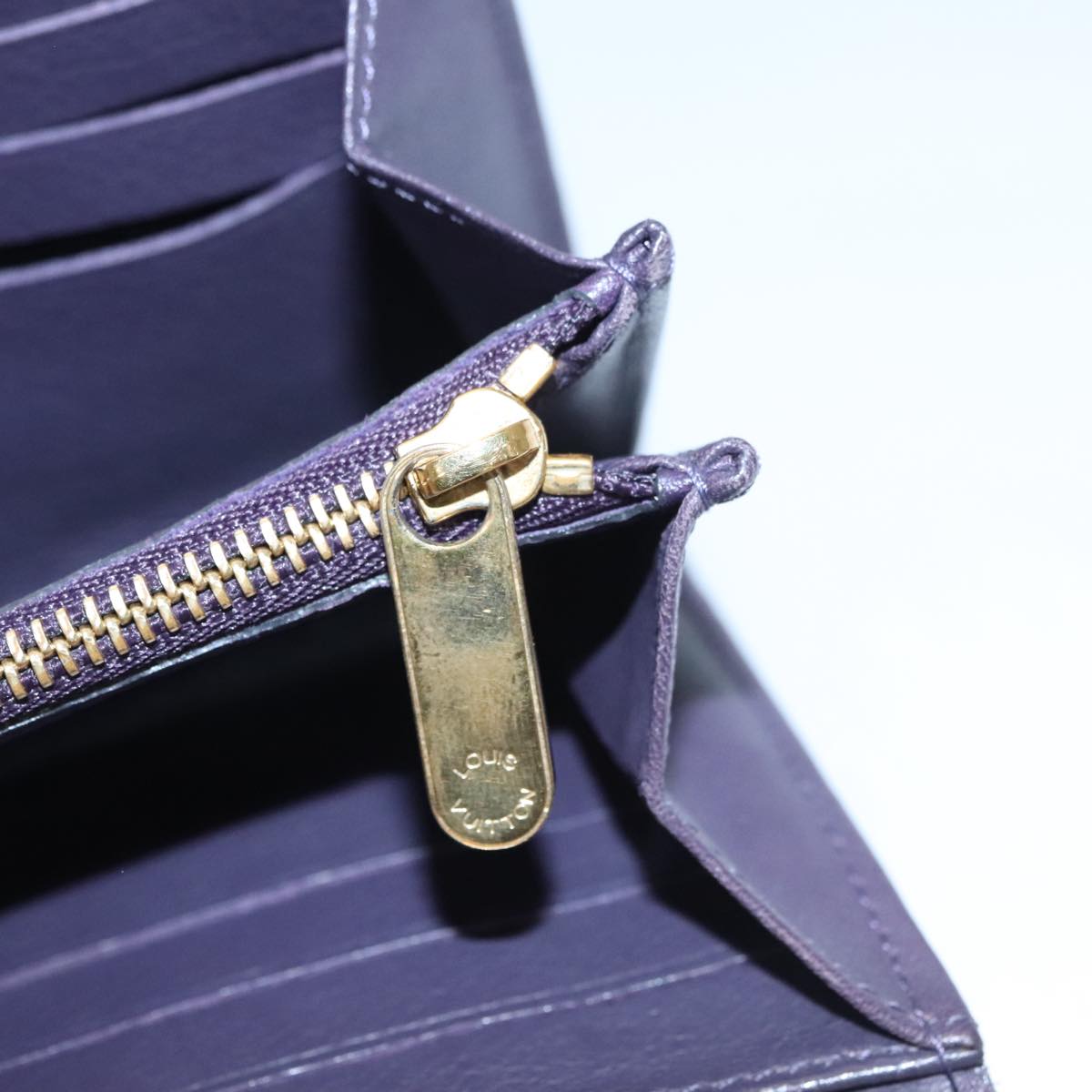 Louis Vuitton Amelia Purple Leather Wallet  (Pre-Owned)