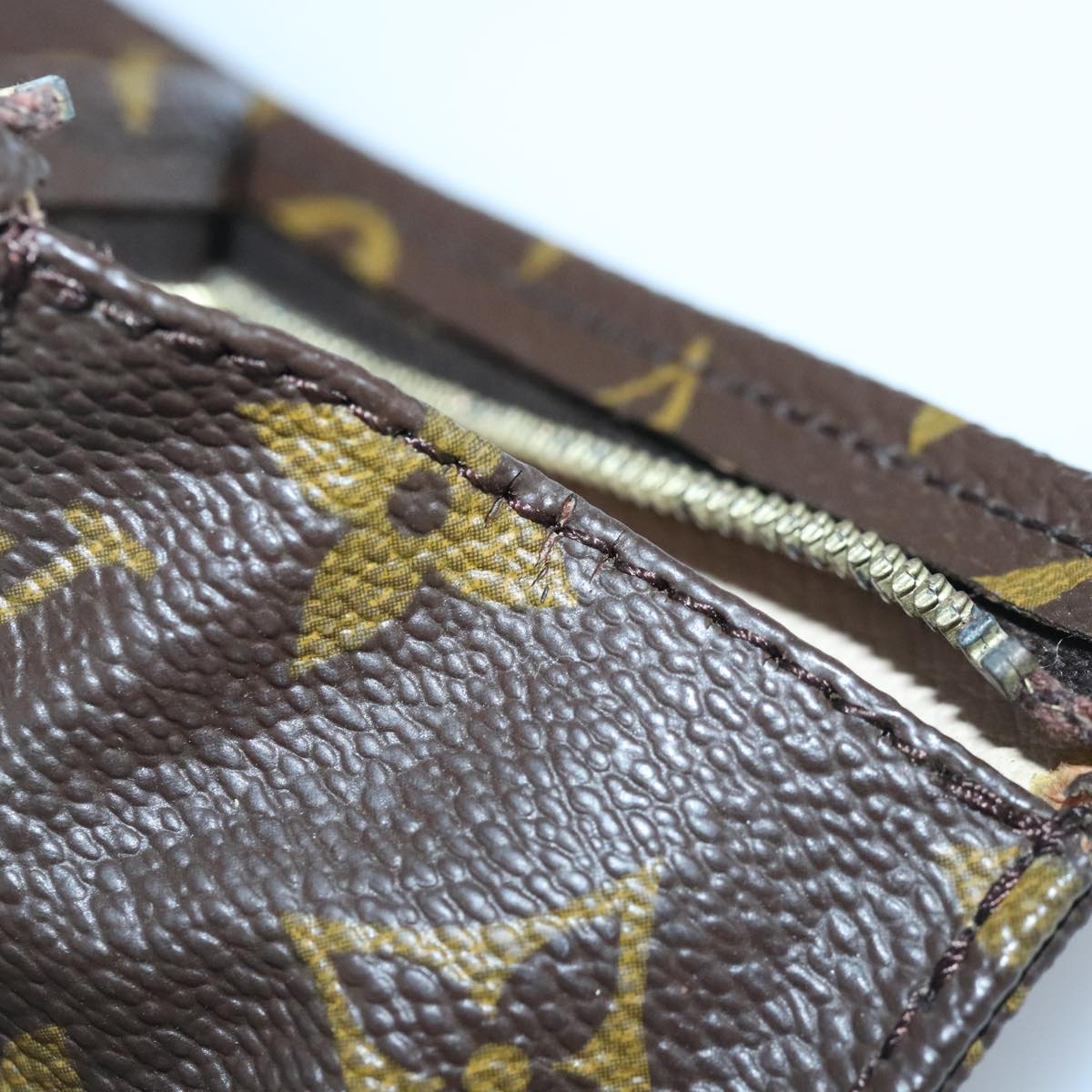 Louis Vuitton Poche Toilette Brown Canvas Wallet  (Pre-Owned)