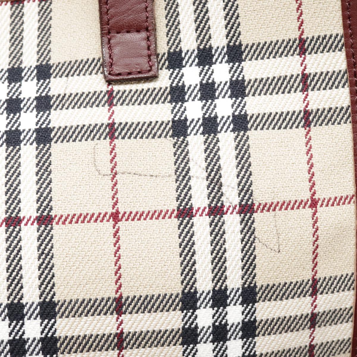 Burberry Nova Check Beige Canvas Tote Bag (Pre-Owned)