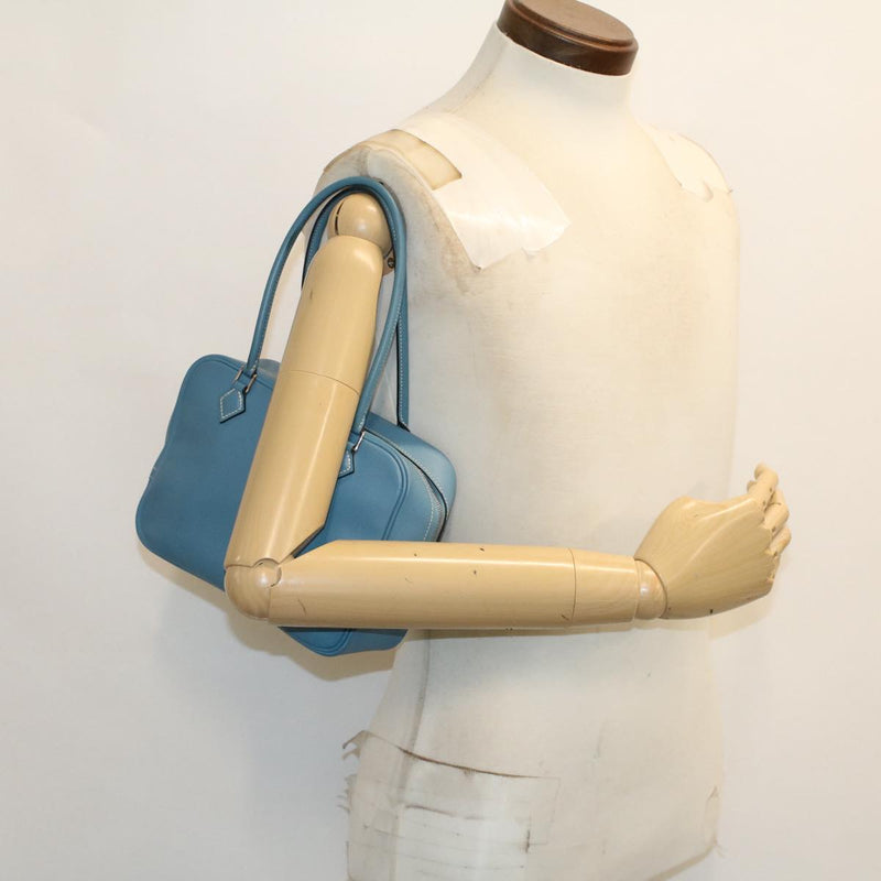 Hermès Plume Blue Leather Handbag (Pre-Owned)