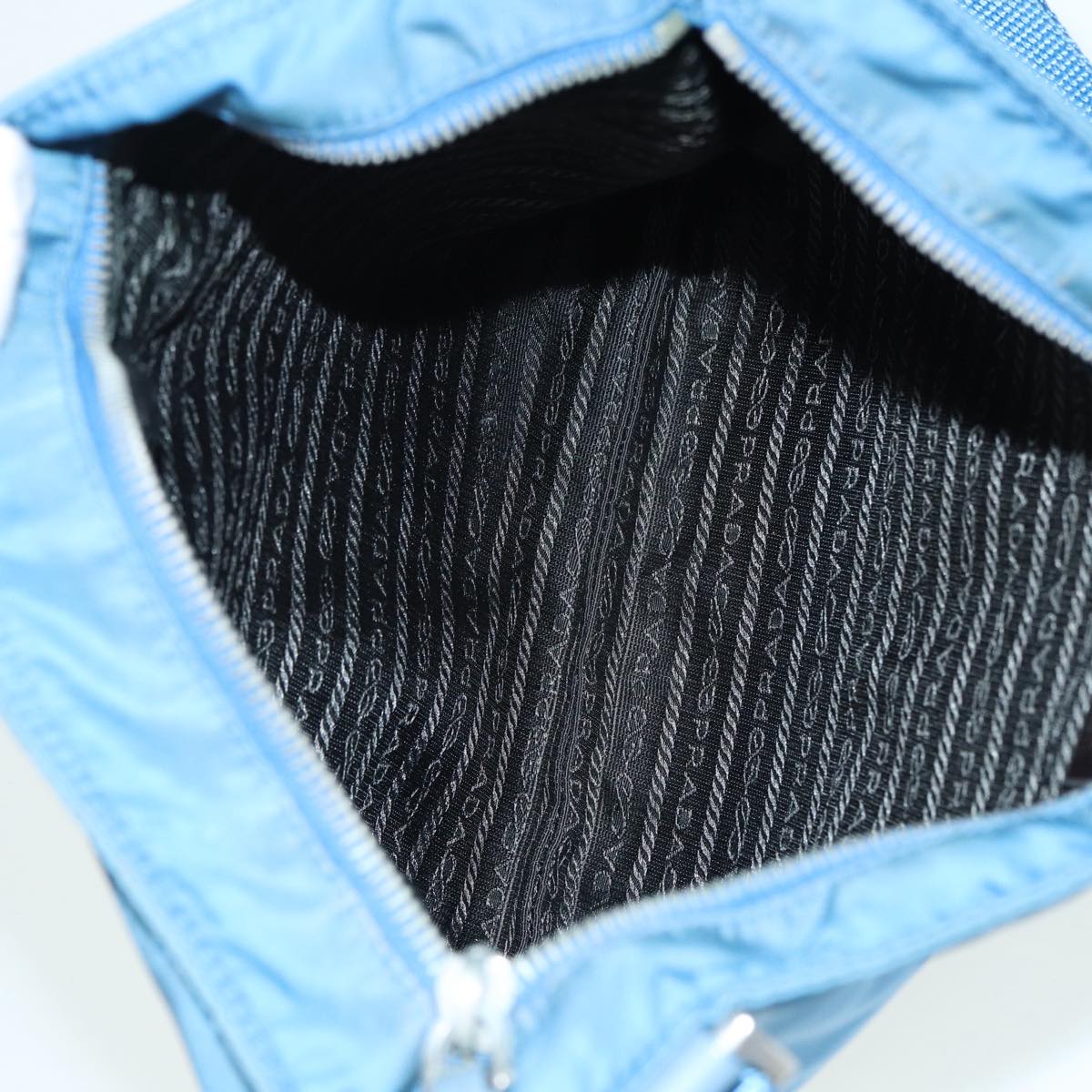 Prada Tessuto Blue Synthetic Shoulder Bag (Pre-Owned)