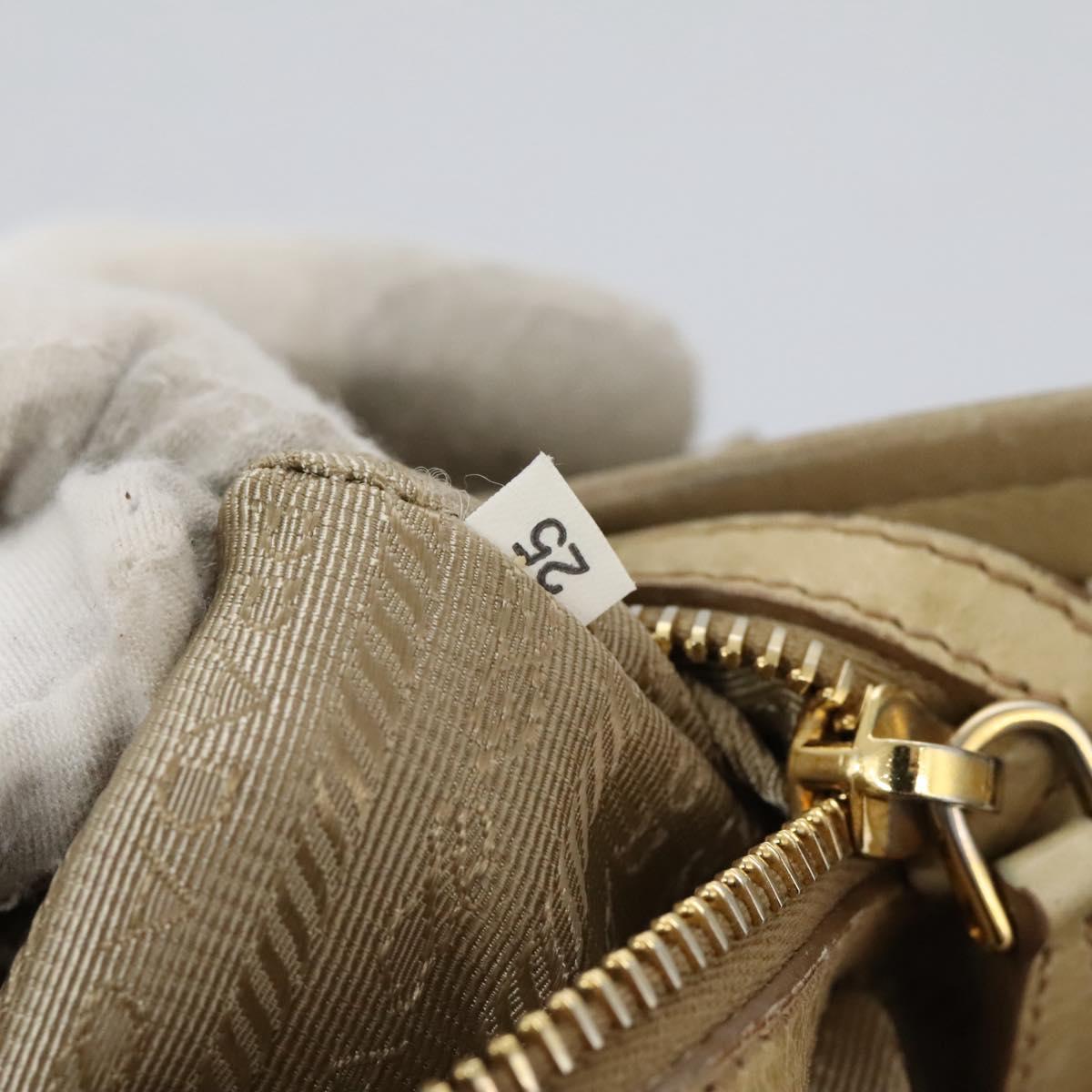 Prada Vitello Beige Leather Handbag (Pre-Owned)