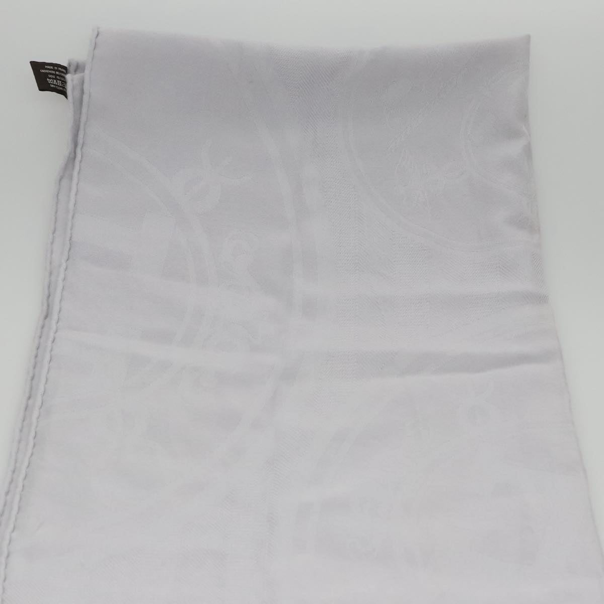 Hermès Grey Cashmere Scarf  (Pre-Owned)