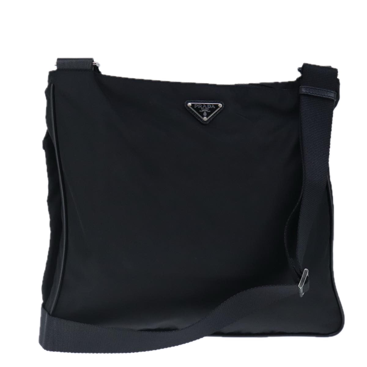 Prada Tessuto Black Synthetic Shoulder Bag (Pre-Owned)