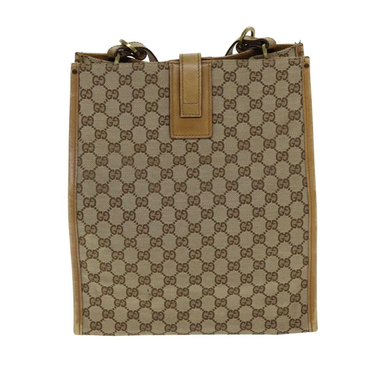 Gucci Gg Canvas Beige Canvas Tote Bag (Pre-Owned)