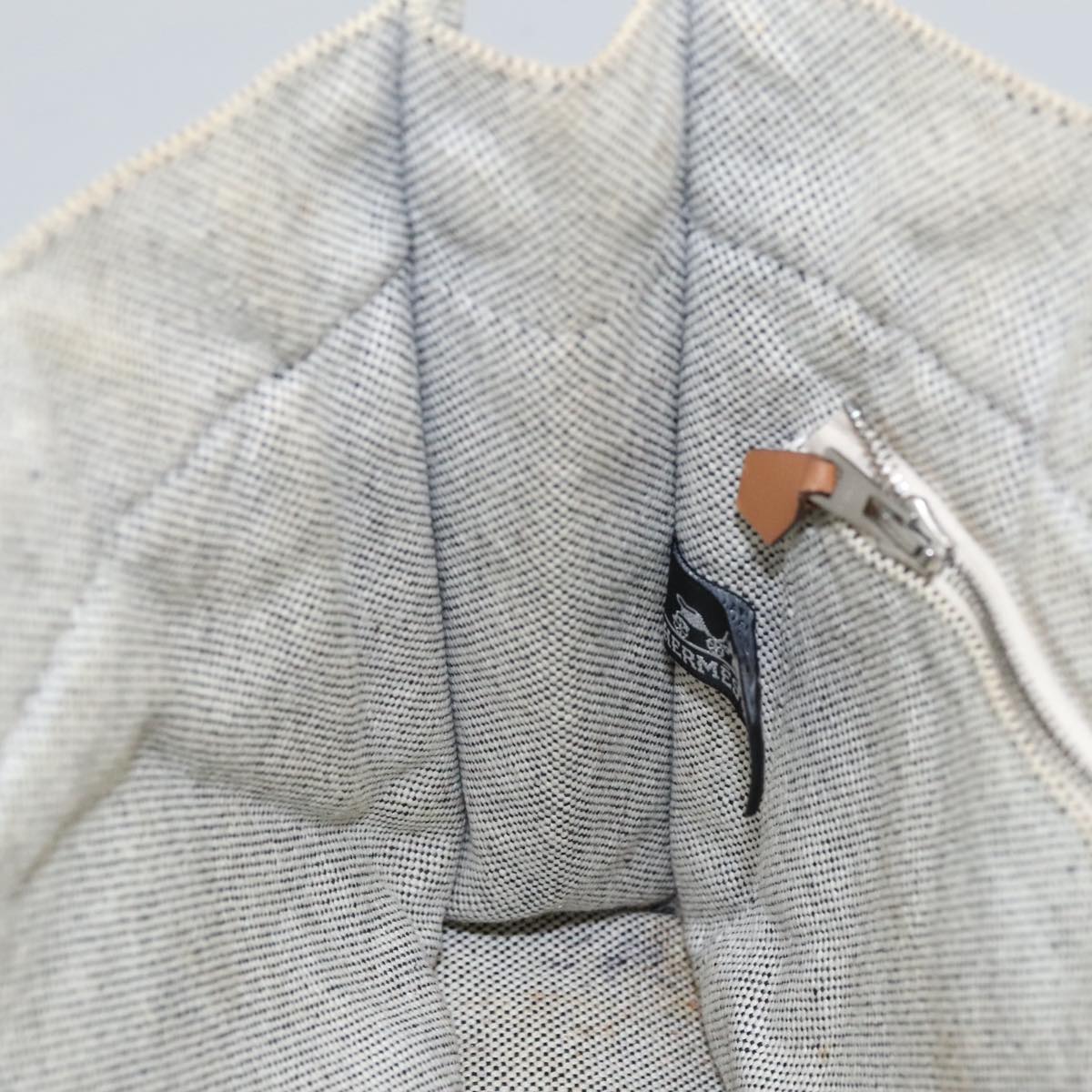 Hermès Fourre Tout Grey Canvas Tote Bag (Pre-Owned)