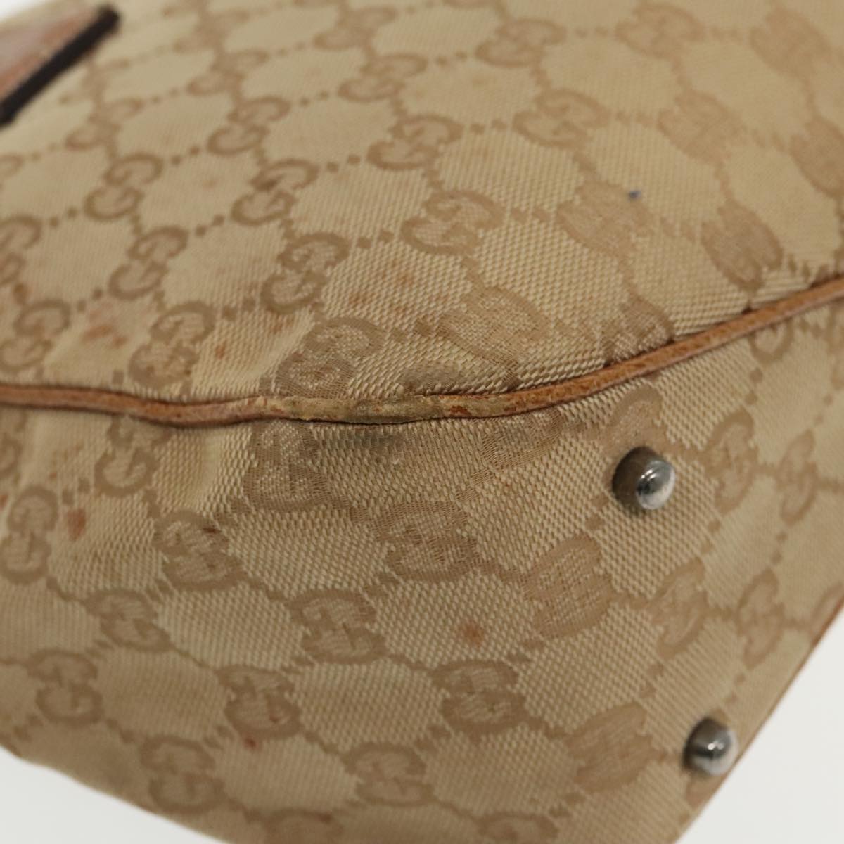 Gucci -- Brown Canvas Handbag (Pre-Owned)