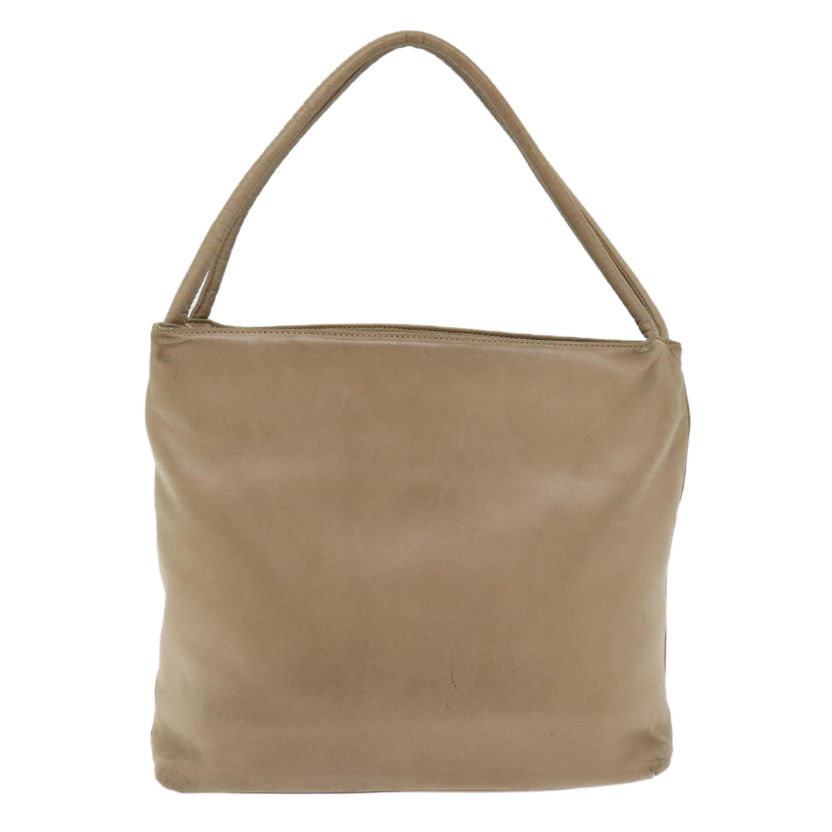 Prada Beige Leather Shoulder Bag (Pre-Owned)