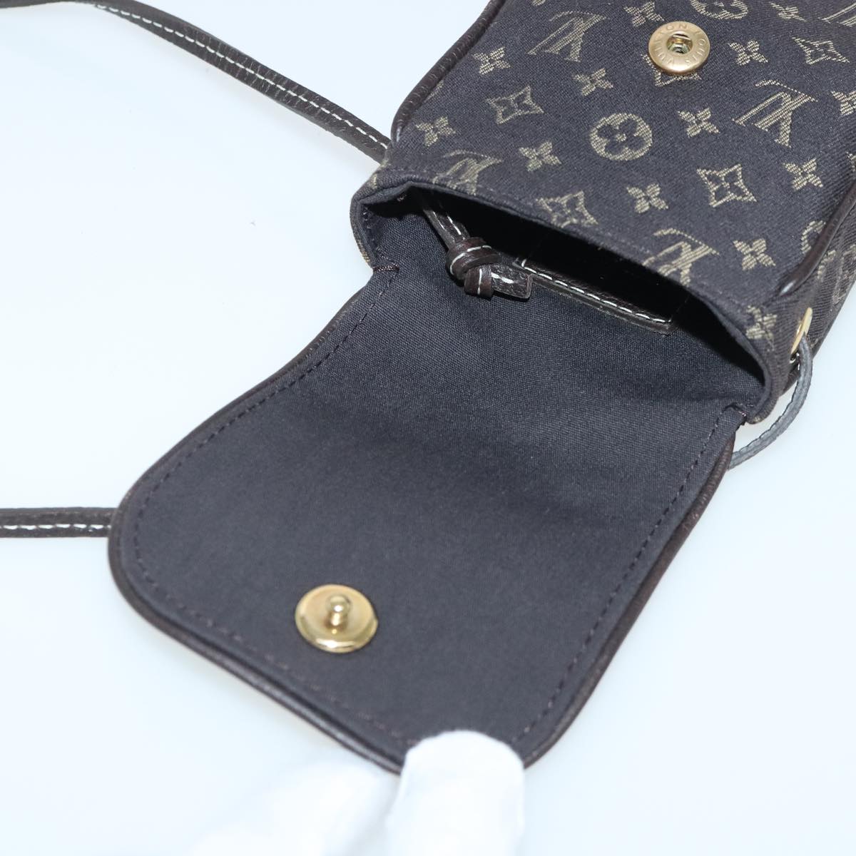 Louis Vuitton Mini Lin Brown Canvas Clutch Bag (Pre-Owned)