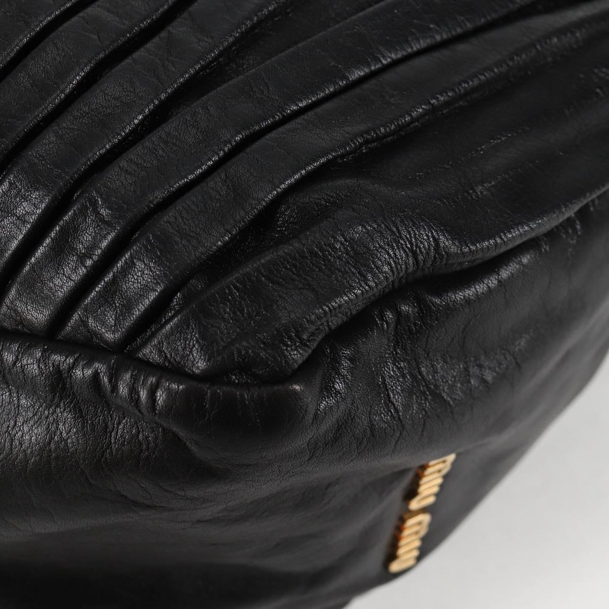 Miu Miu Matelassé Black Leather Handbag (Pre-Owned)