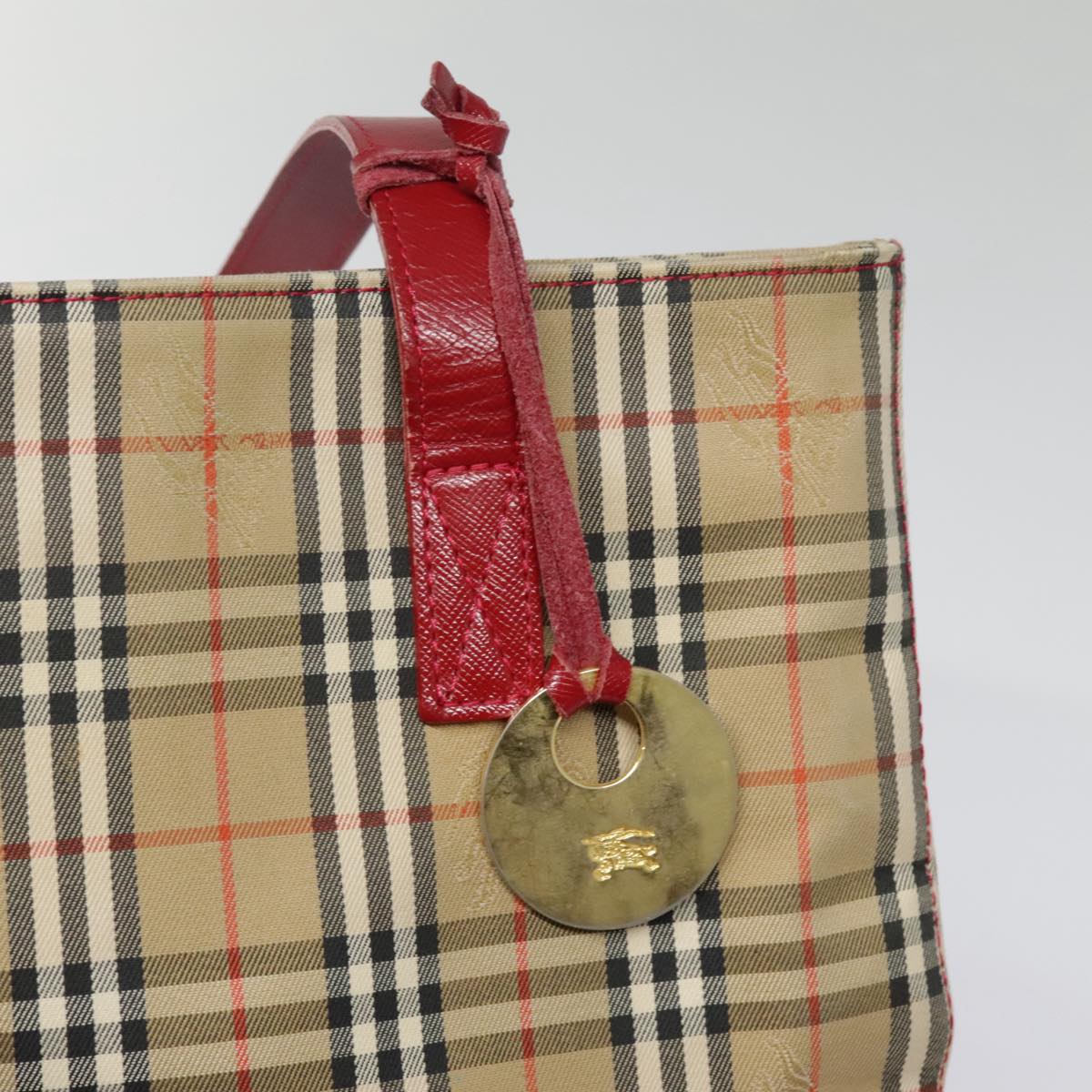 Burberry Nova Check Beige Canvas Tote Bag (Pre-Owned)