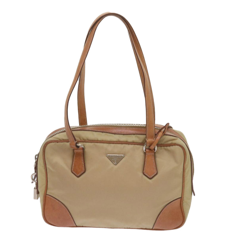 Prada Re-Edition Beige Synthetic Handbag (Pre-Owned)