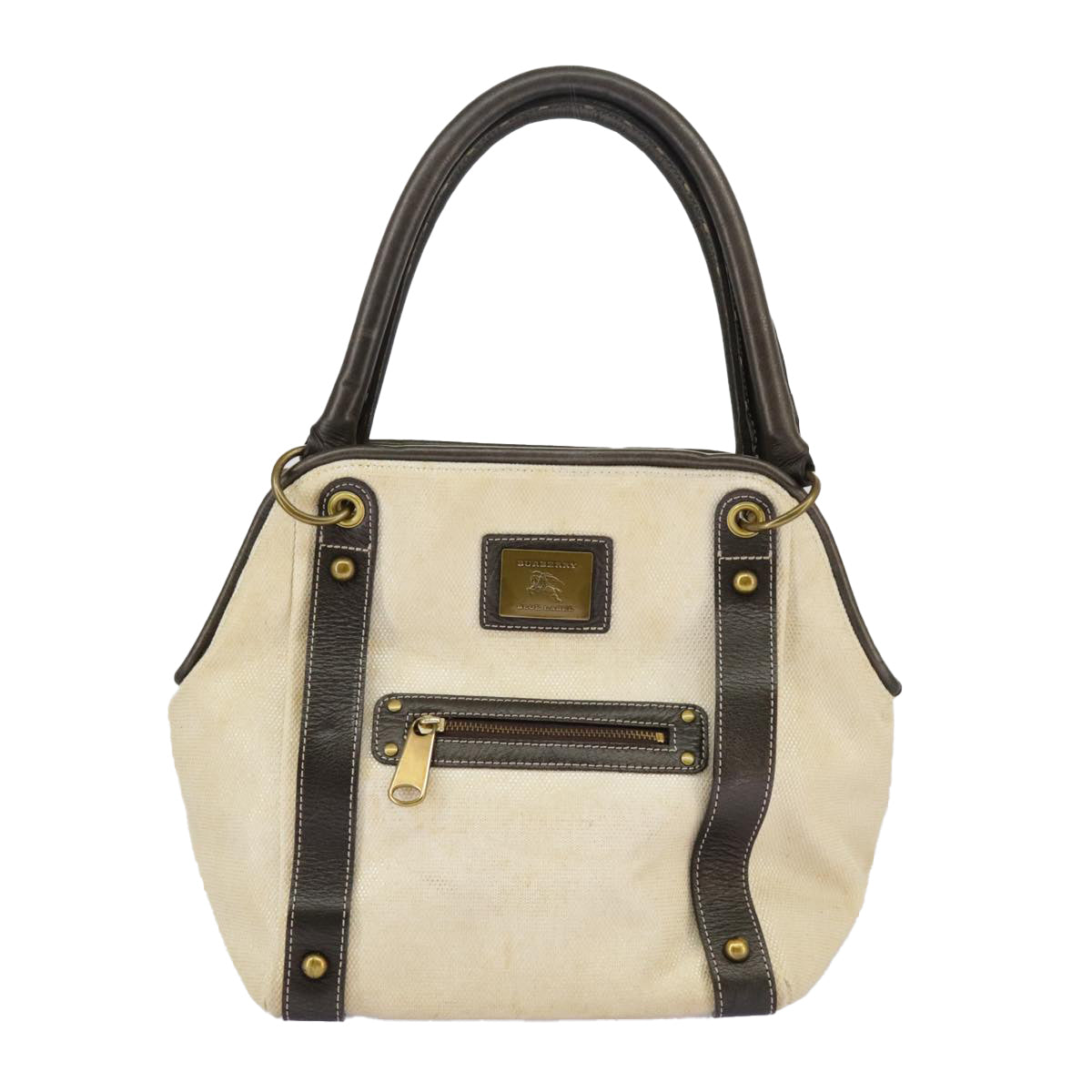 Burberry Blue Label Beige Canvas Tote Bag (Pre-Owned)