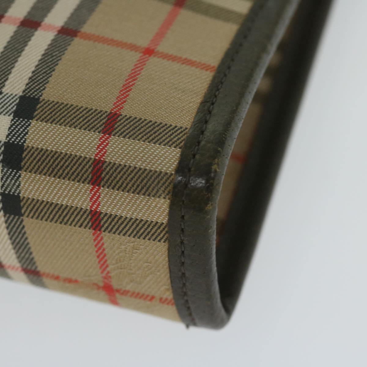 Burberry Beige Canvas Clutch Bag (Pre-Owned)