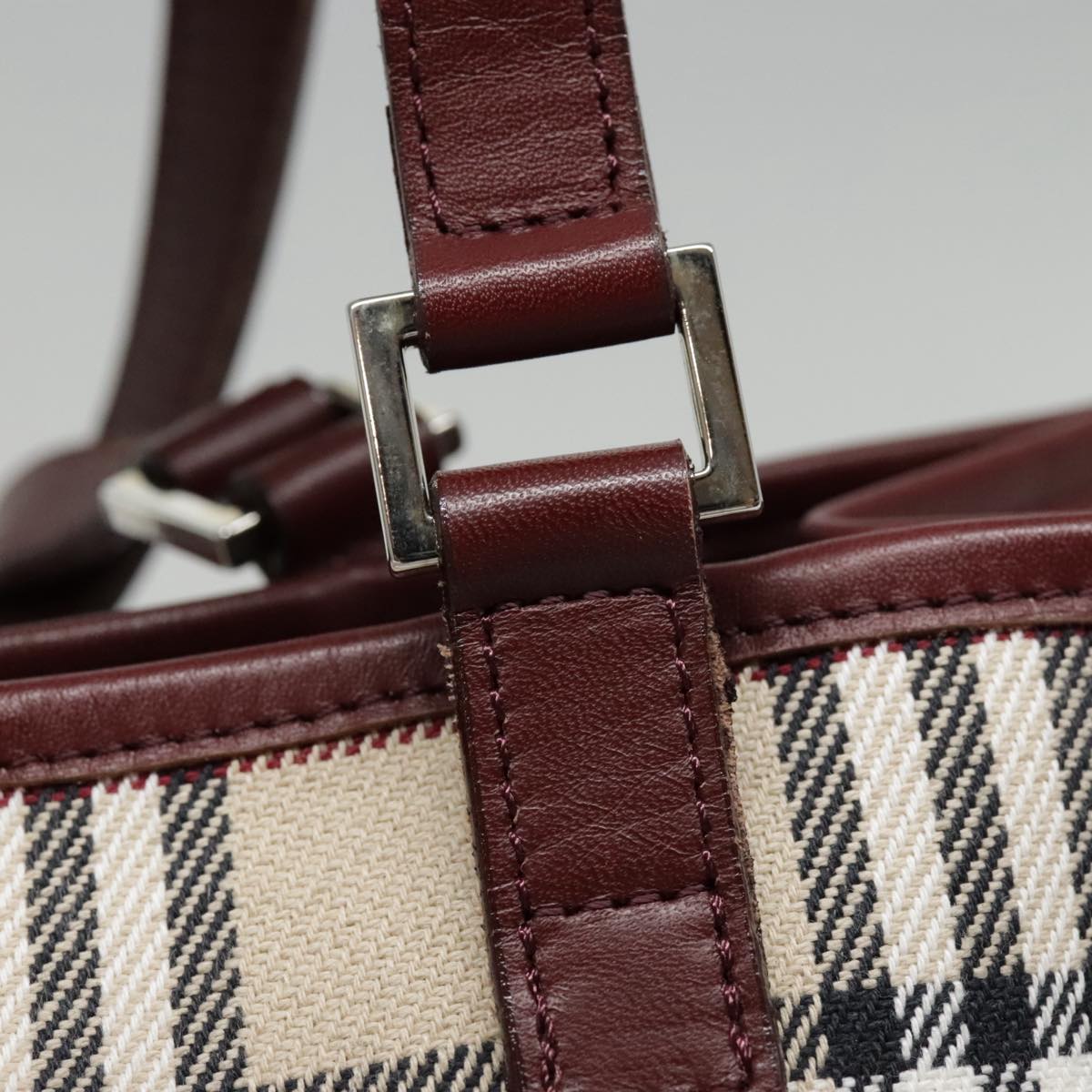 Burberry Nova Check Beige Canvas Tote Bag (Pre-Owned)