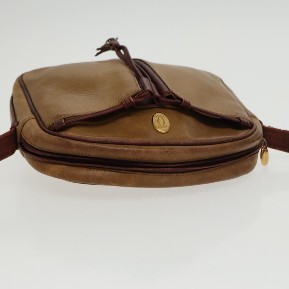 Cartier Must Line Brown Leather Shoulder Bag (Pre-Owned)