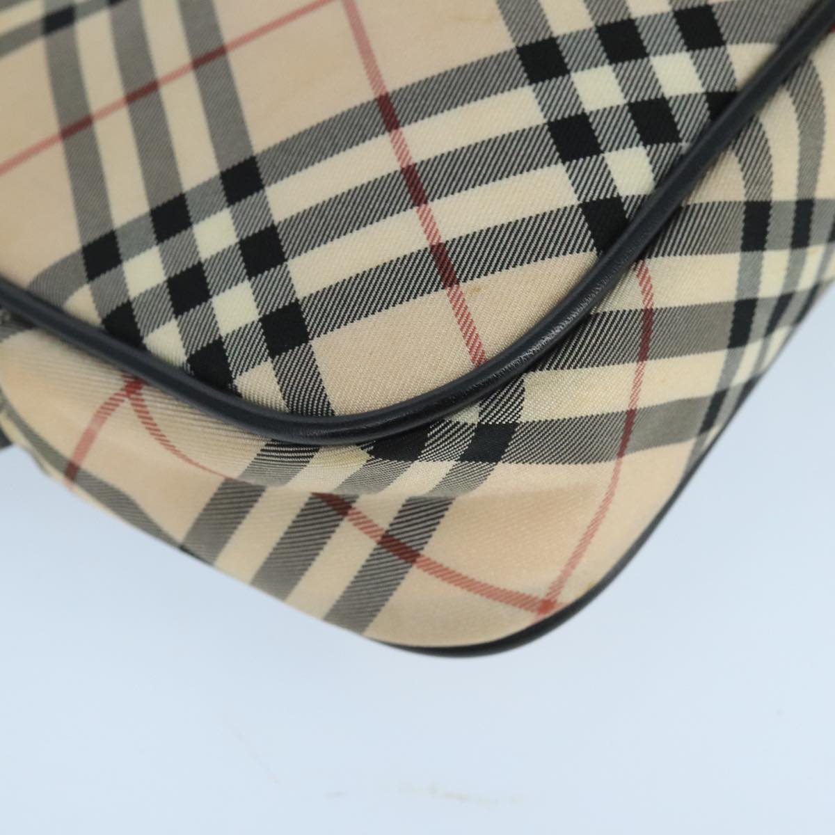 Burberry Nova Check Beige Synthetic Handbag (Pre-Owned)