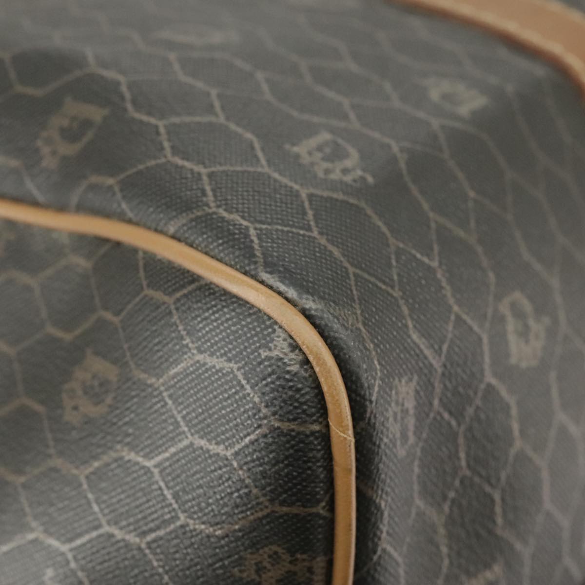 Dior Honeycomb Black Canvas Travel Bag (Pre-Owned)