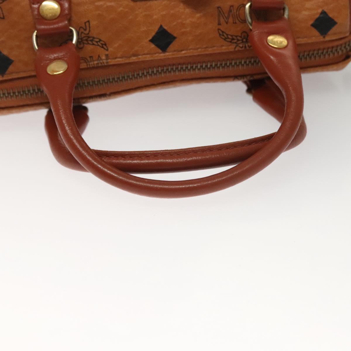 MCM Visetos Brown,Gold Canvas, Leather Travel Bag (Pre-Owned)