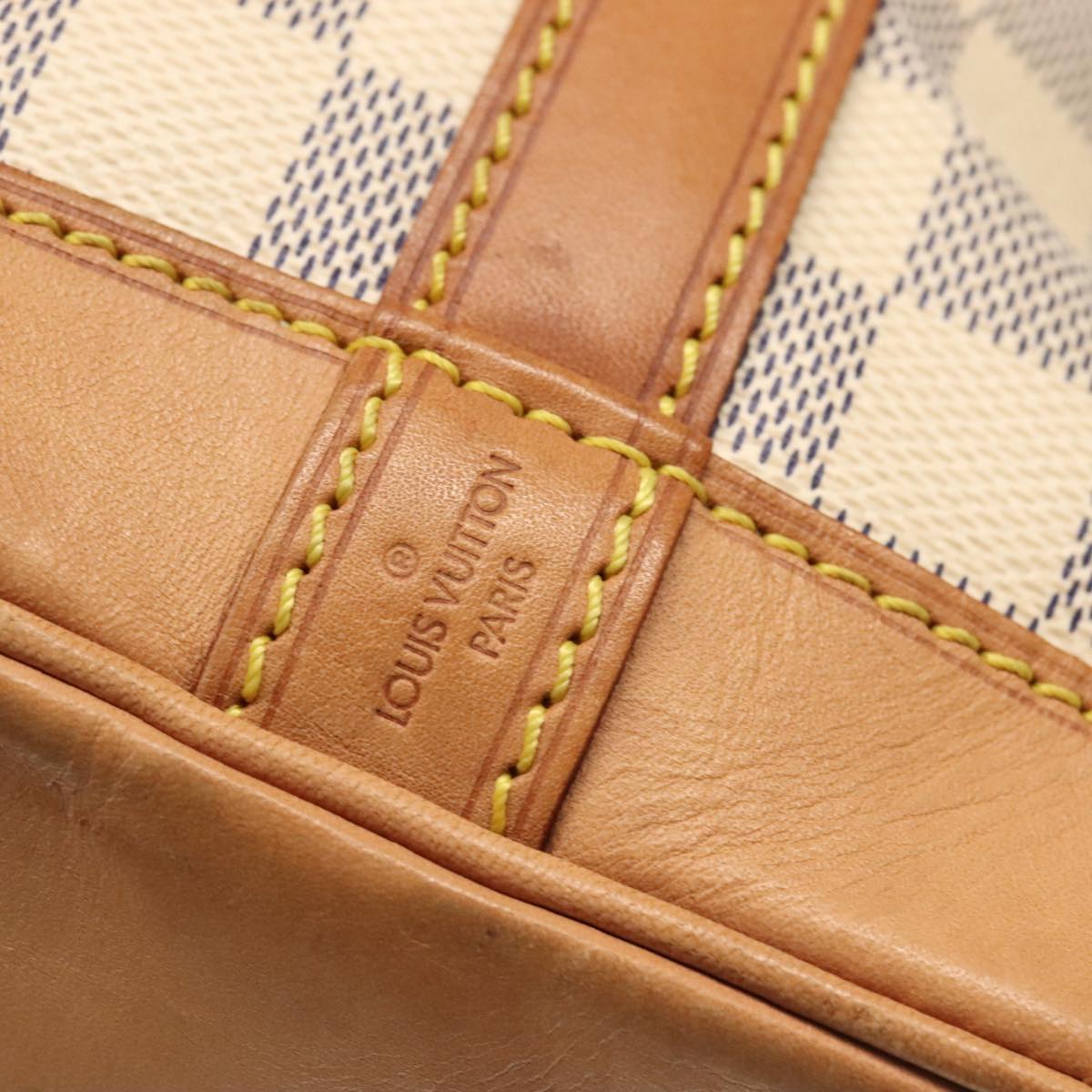 Louis Vuitton Noé Bb White Canvas Shoulder Bag (Pre-Owned)