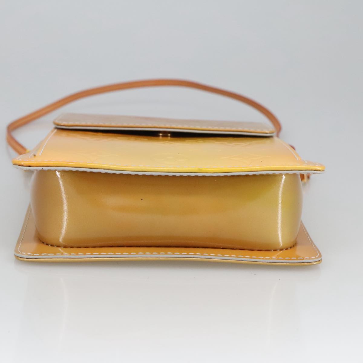 Louis Vuitton Mott Yellow Patent Leather Shoulder Bag (Pre-Owned)
