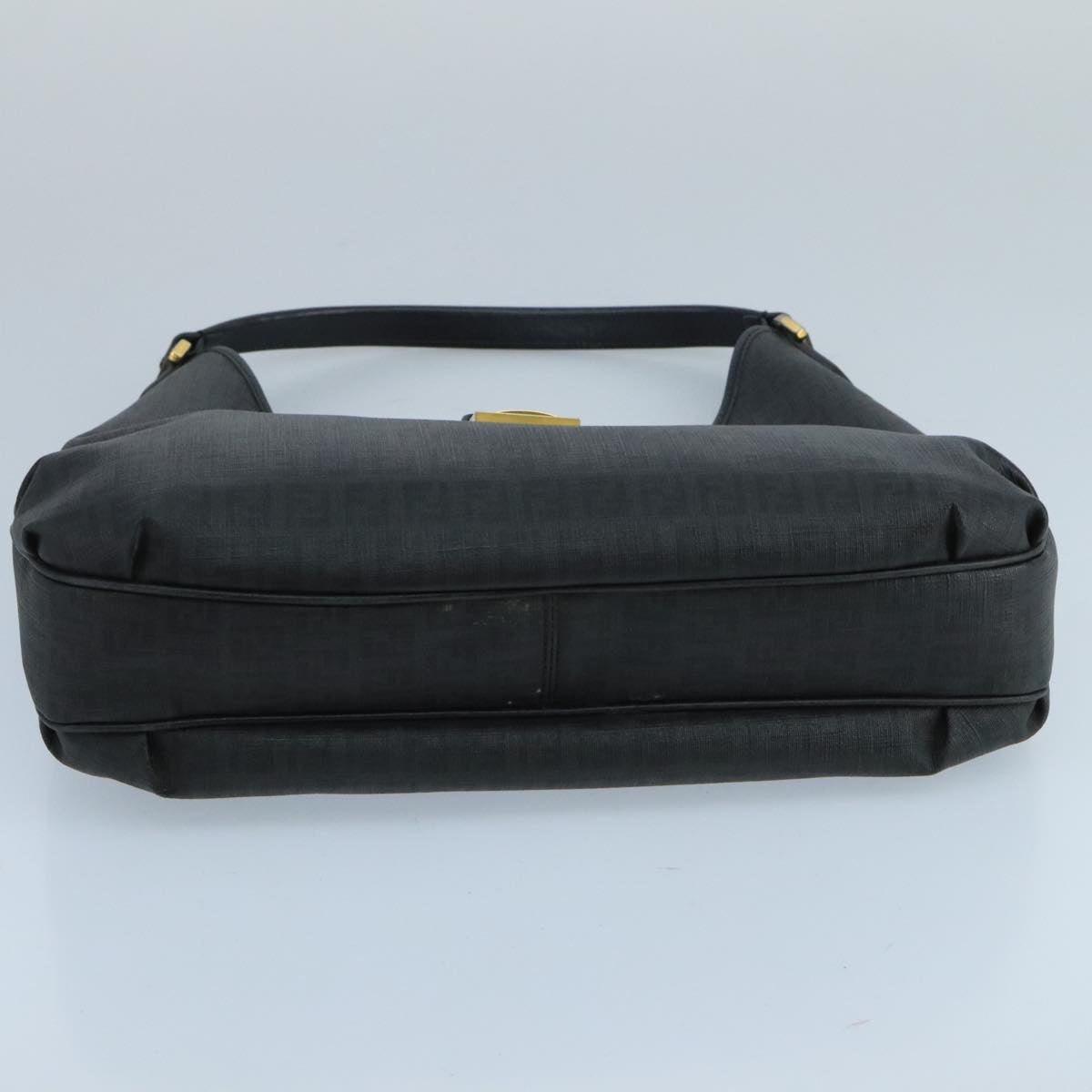 Fendi Zucchino Black Canvas Shoulder Bag (Pre-Owned)