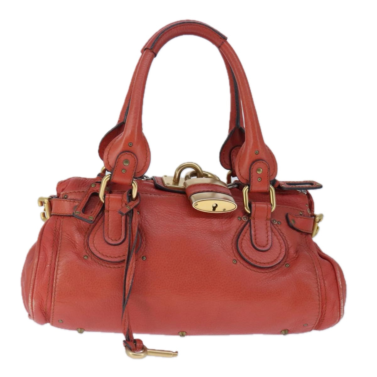 Chloé Paddington Red Leather Handbag (Pre-Owned)