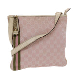Gucci Sherry Pink Canvas Shoulder Bag (Pre-Owned)