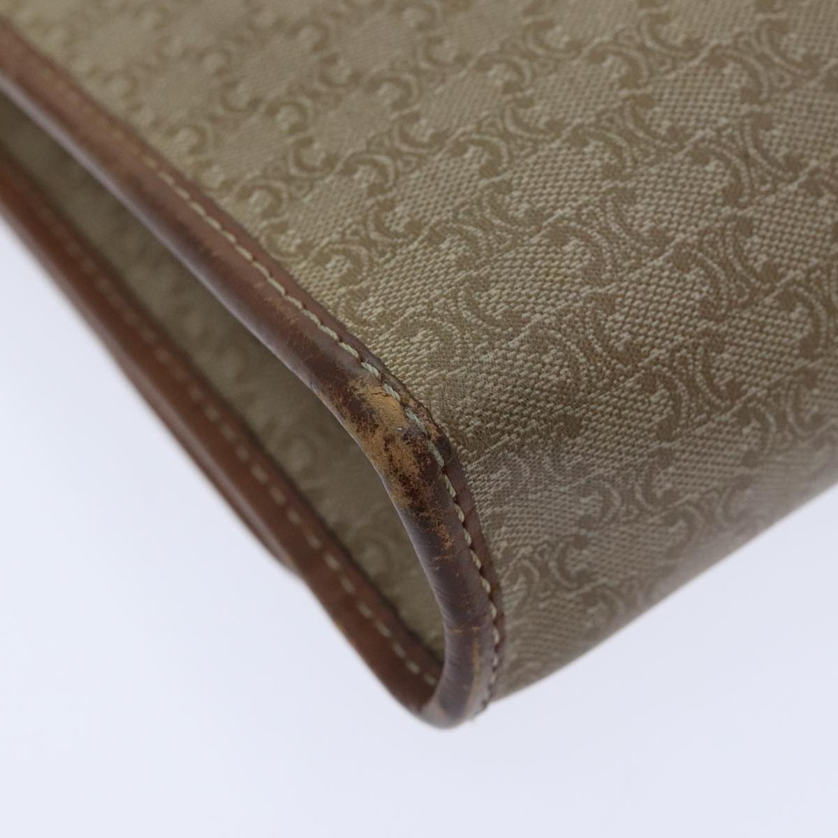 Céline Triomphe Beige Canvas Shoulder Bag (Pre-Owned)