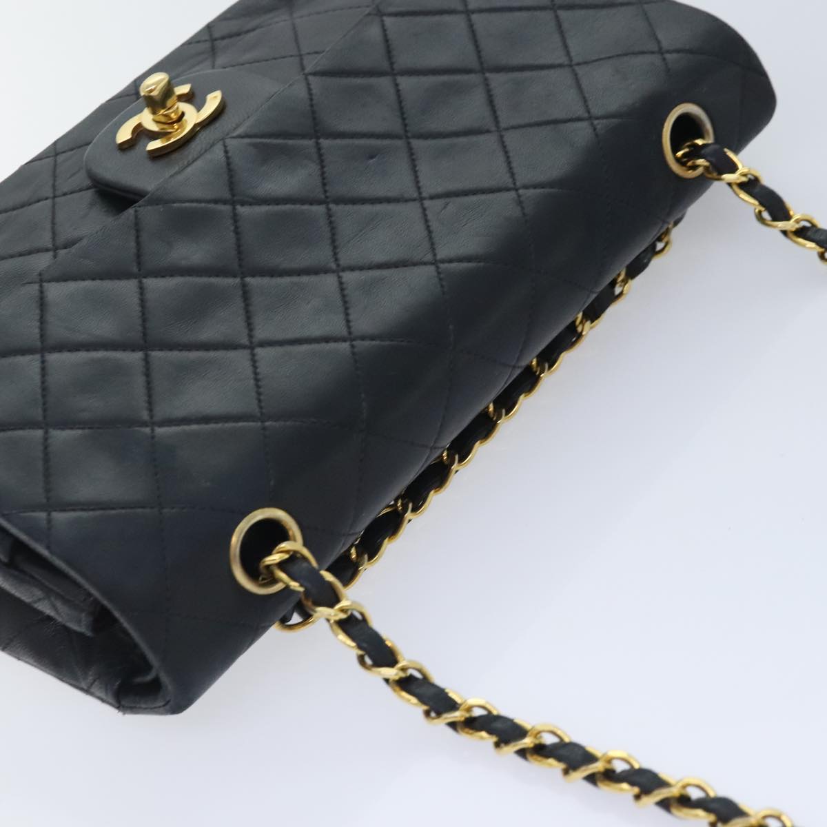 Chanel Timeless 26 Black Leather Shoulder Bag (Pre-Owned)