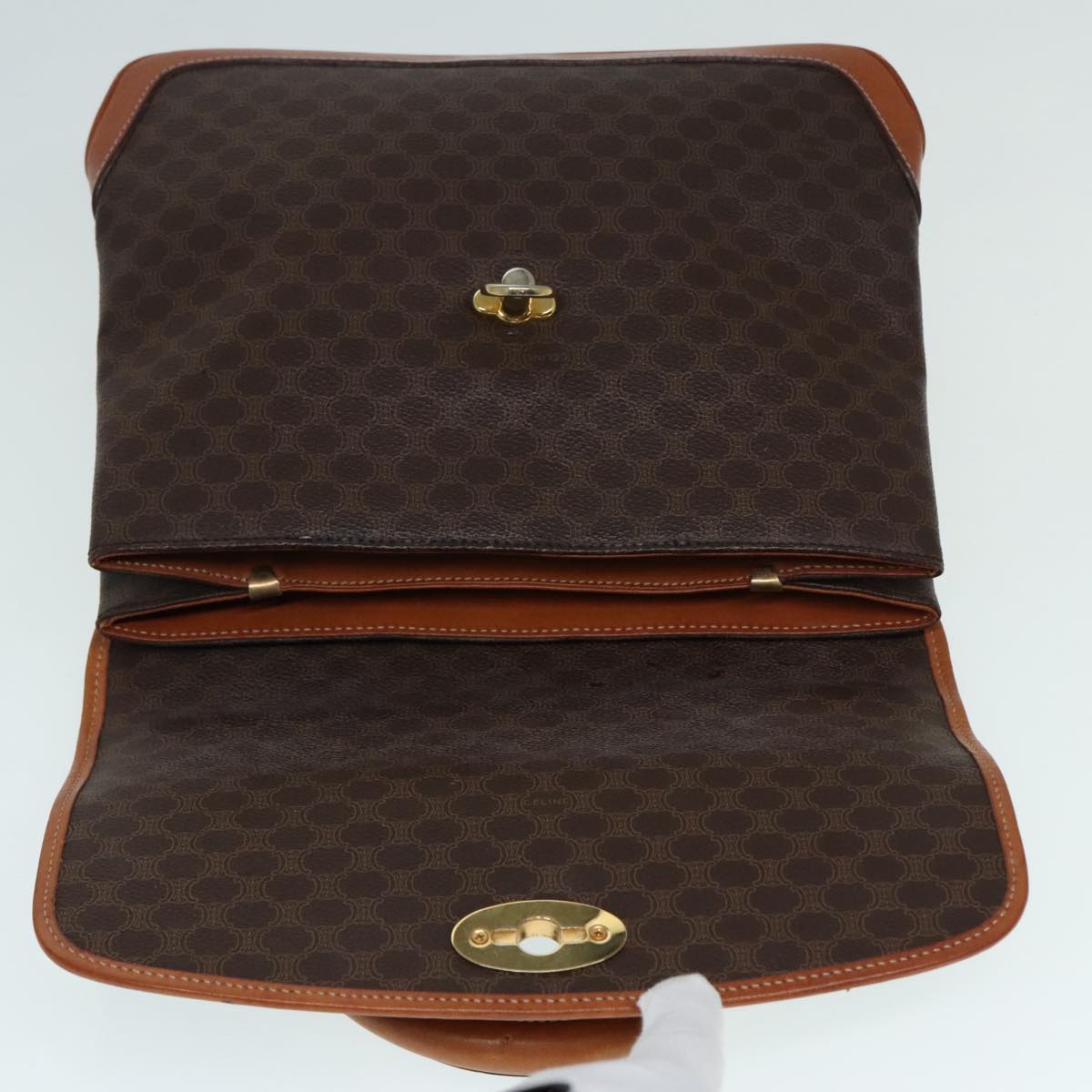 Céline Macadam Brown Canvas Handbag (Pre-Owned)