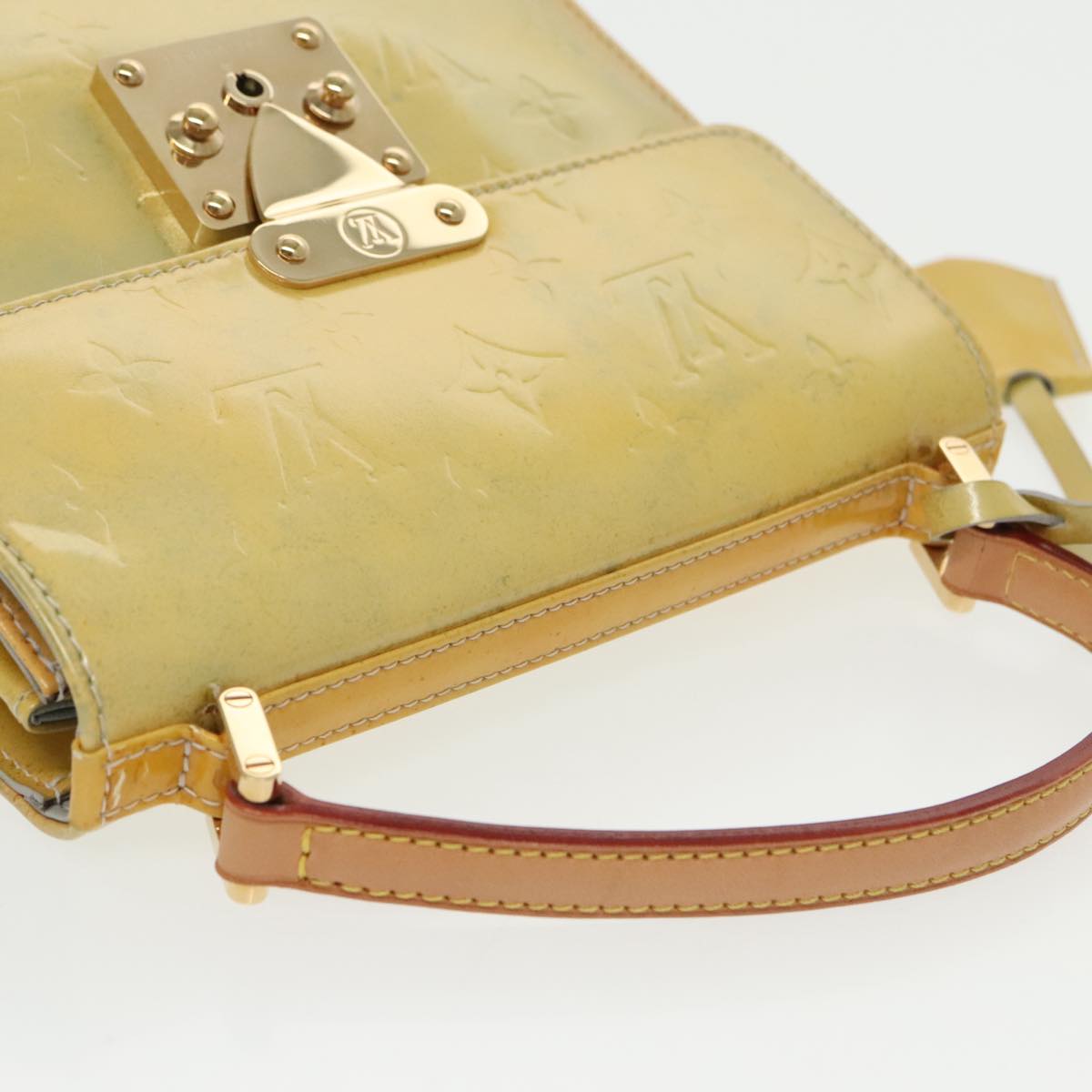 Louis Vuitton Spring Street Yellow Patent Leather Handbag (Pre-Owned)