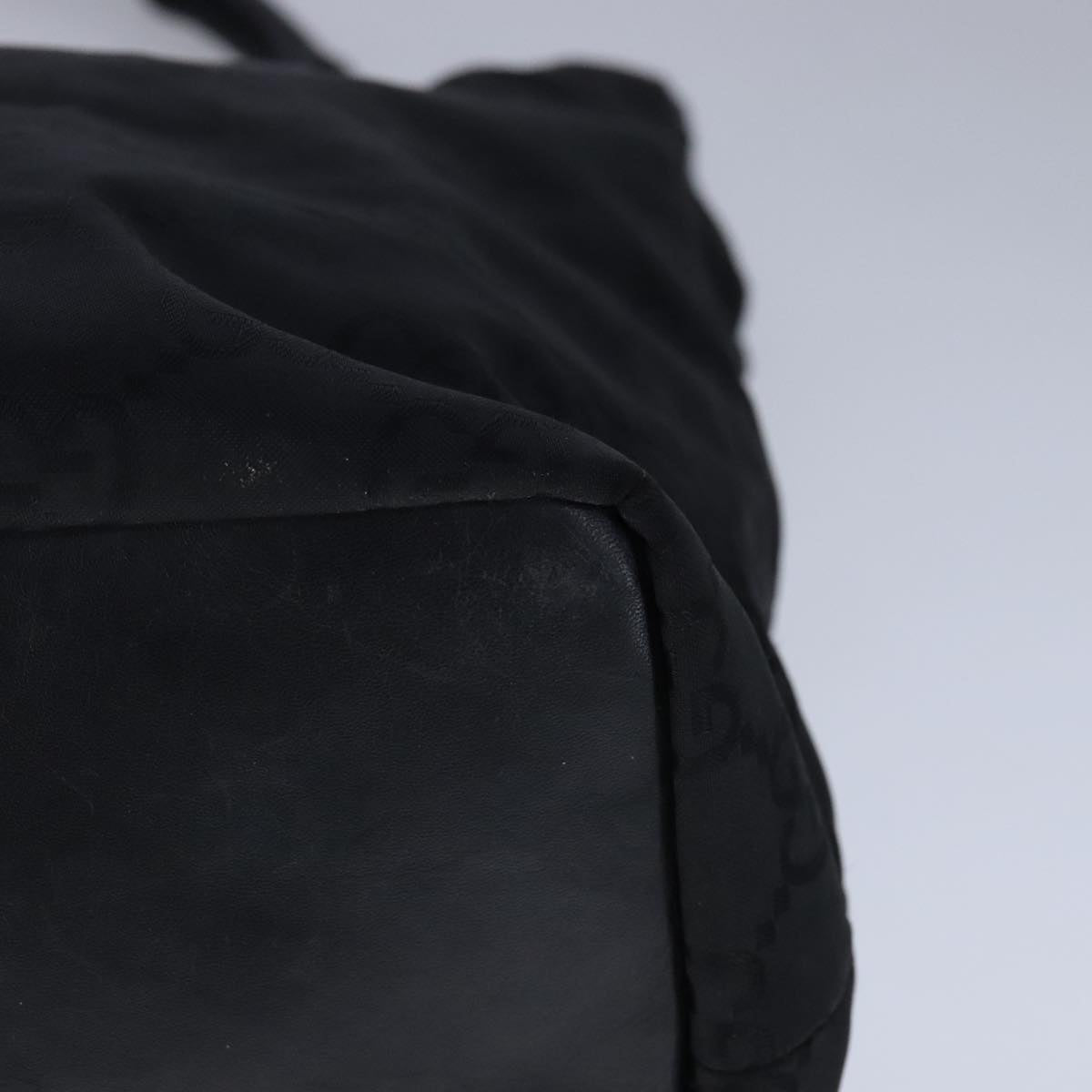 Gucci Bamboo Black Canvas Shoulder Bag (Pre-Owned)