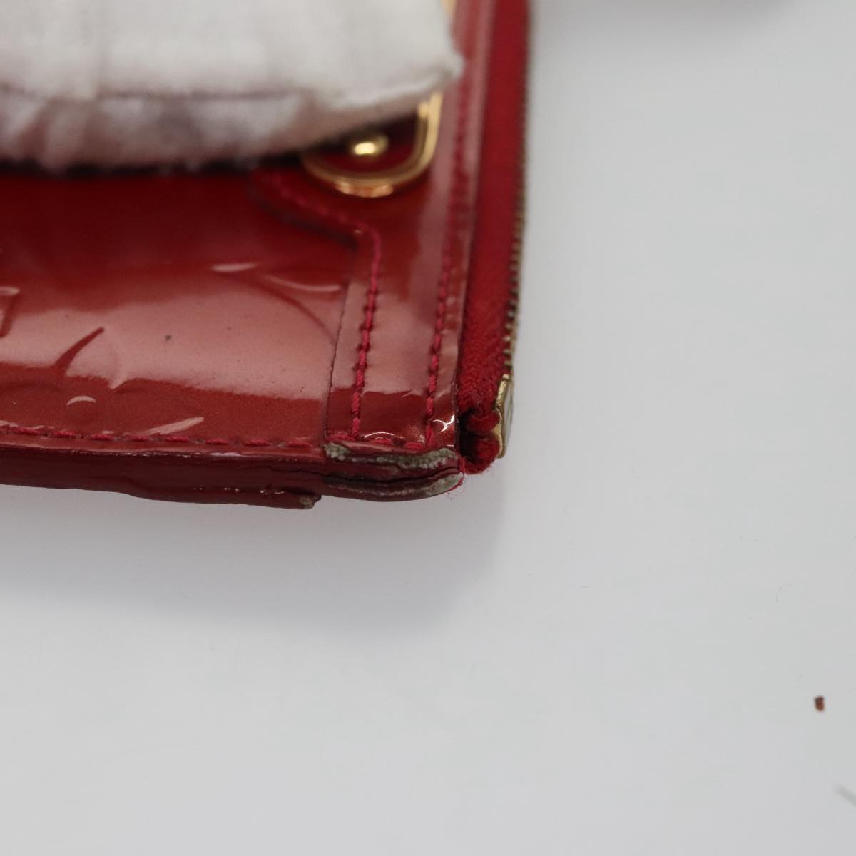 Louis Vuitton Pochette Clés Red Patent Leather Wallet  (Pre-Owned)