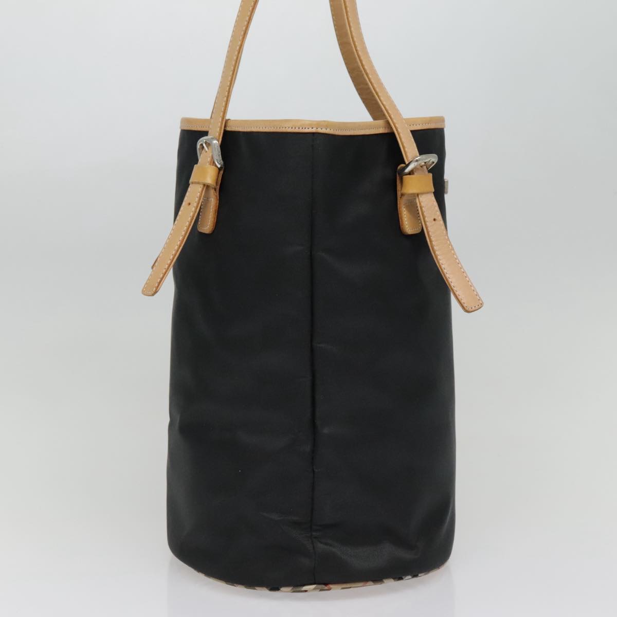 Burberry Nova Check Black Synthetic Tote Bag (Pre-Owned)