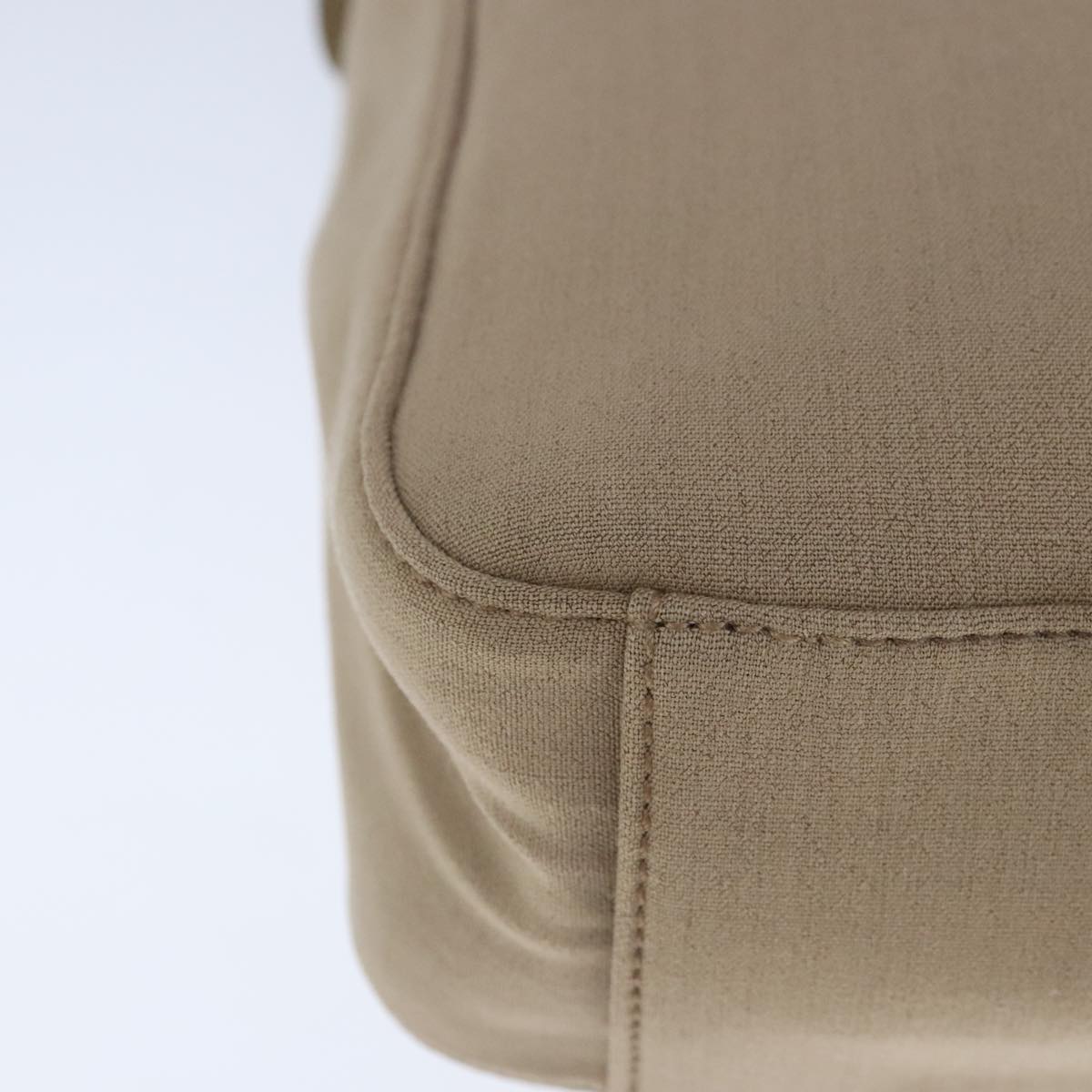 Prada Tessuto Beige Canvas Shoulder Bag (Pre-Owned)