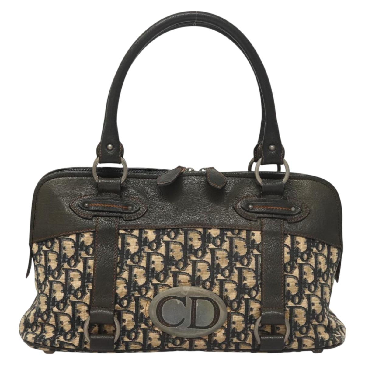 Dior Cd Navy Canvas Handbag (Pre-Owned)