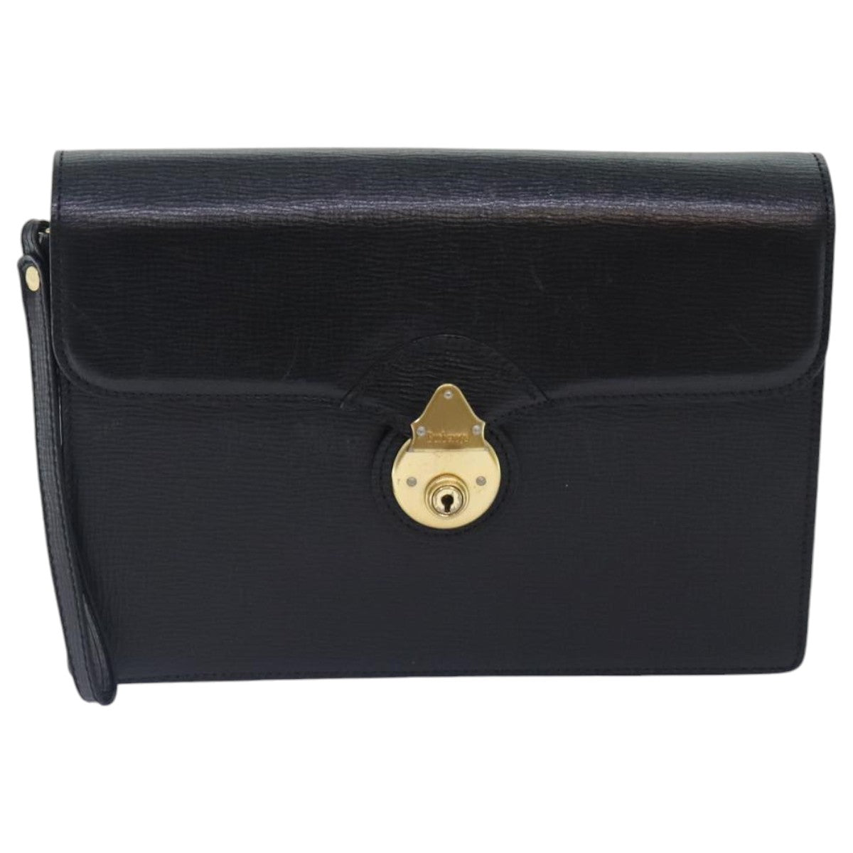 Burberry Black Leather Clutch Bag (Pre-Owned)