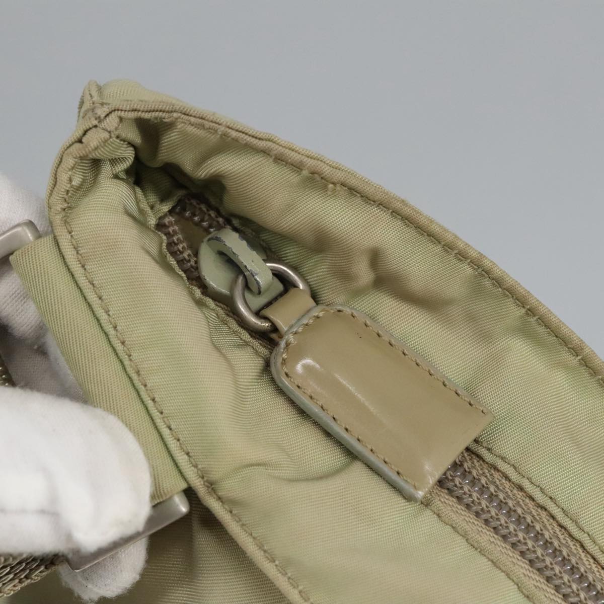 Prada Re-Nylon Beige Synthetic Shoulder Bag (Pre-Owned)