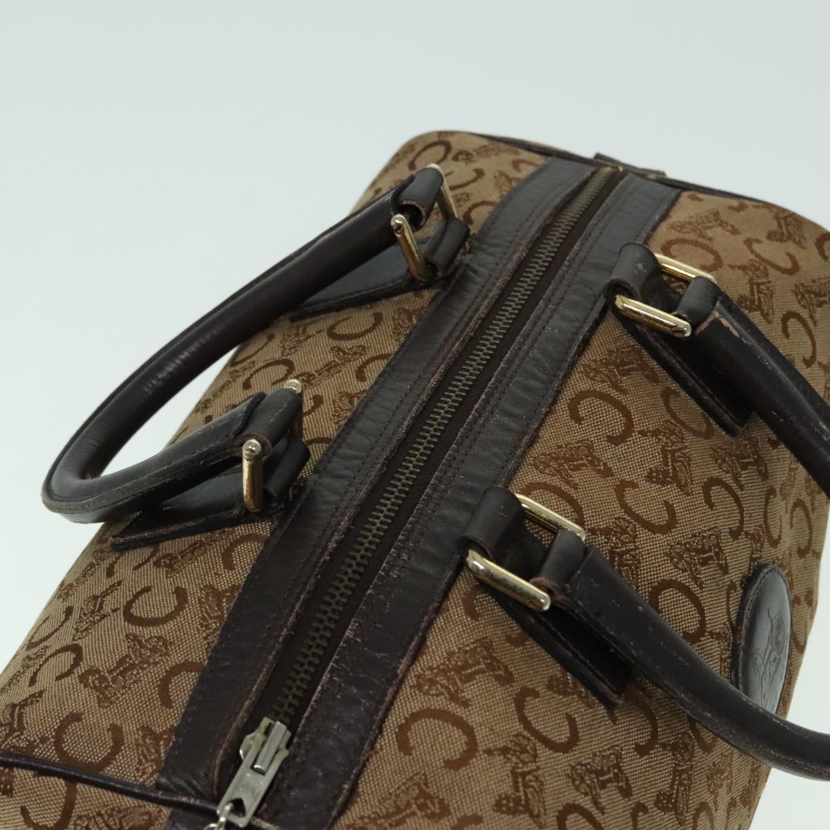 Céline C Brown Canvas Travel Bag (Pre-Owned)