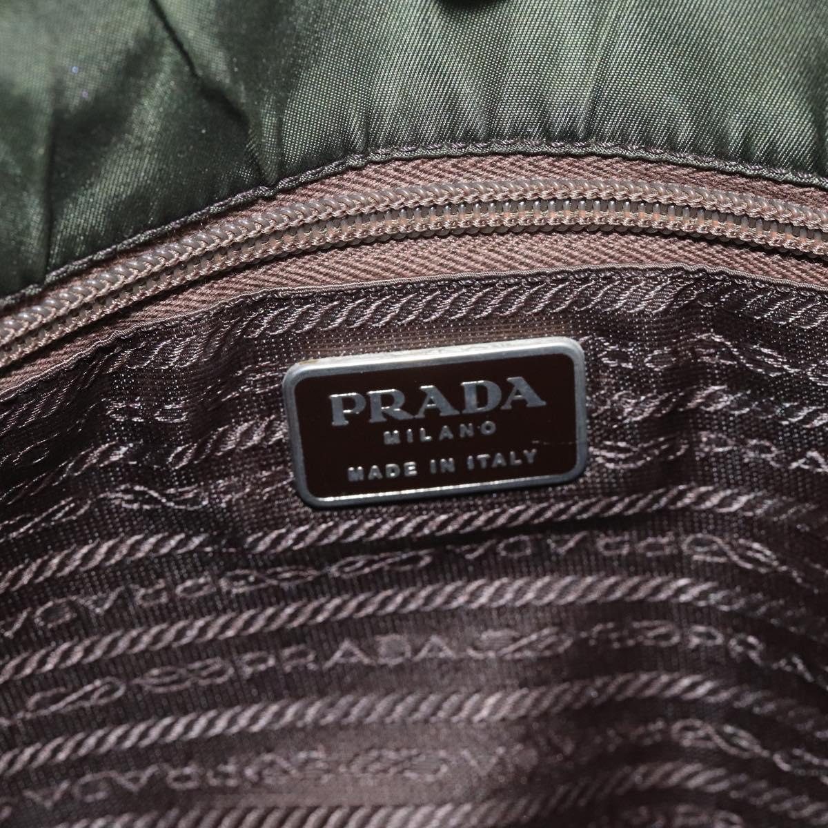 Prada Tessuto Green Synthetic Handbag (Pre-Owned)