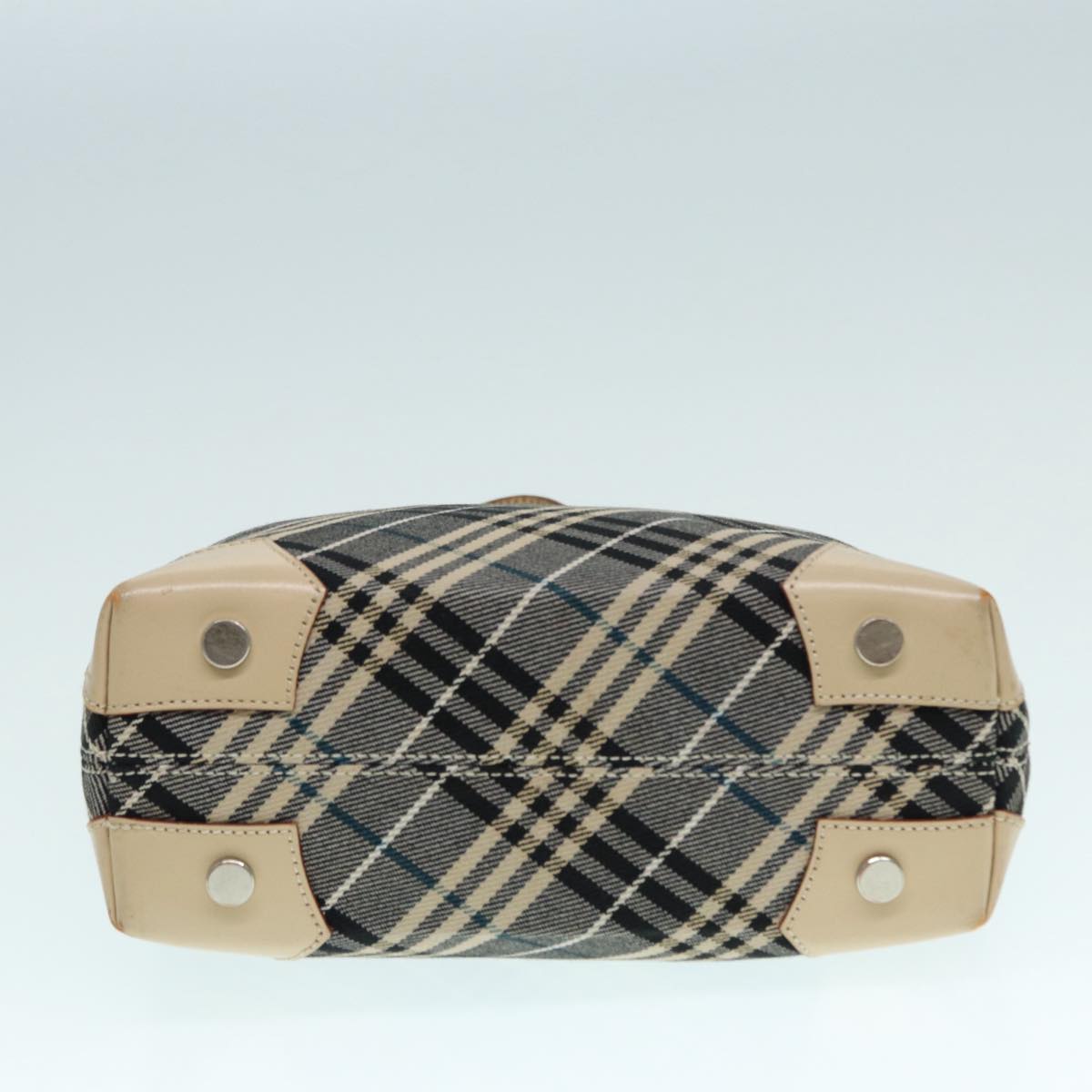 Burberry Nova Check Blue Canvas Tote Bag (Pre-Owned)