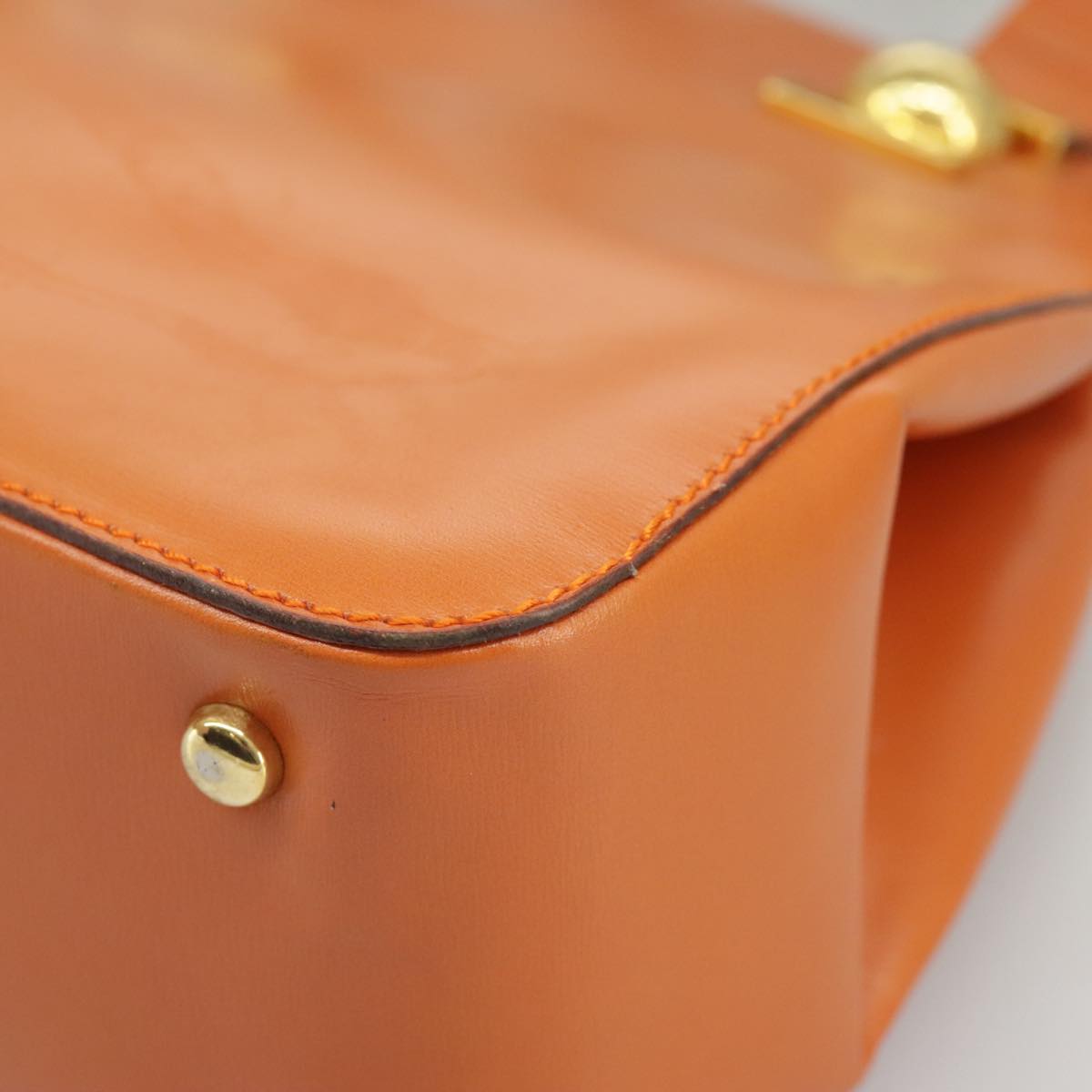 Céline Orange Leather Shoulder Bag (Pre-Owned)