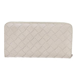 Bottega Veneta Intrecciato White Leather Wallet  (Pre-Owned)