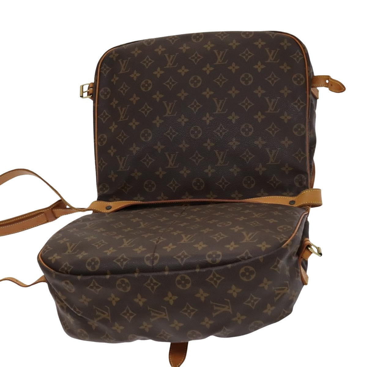Louis Vuitton Saumur 35 Brown Canvas Shoulder Bag (Pre-Owned)