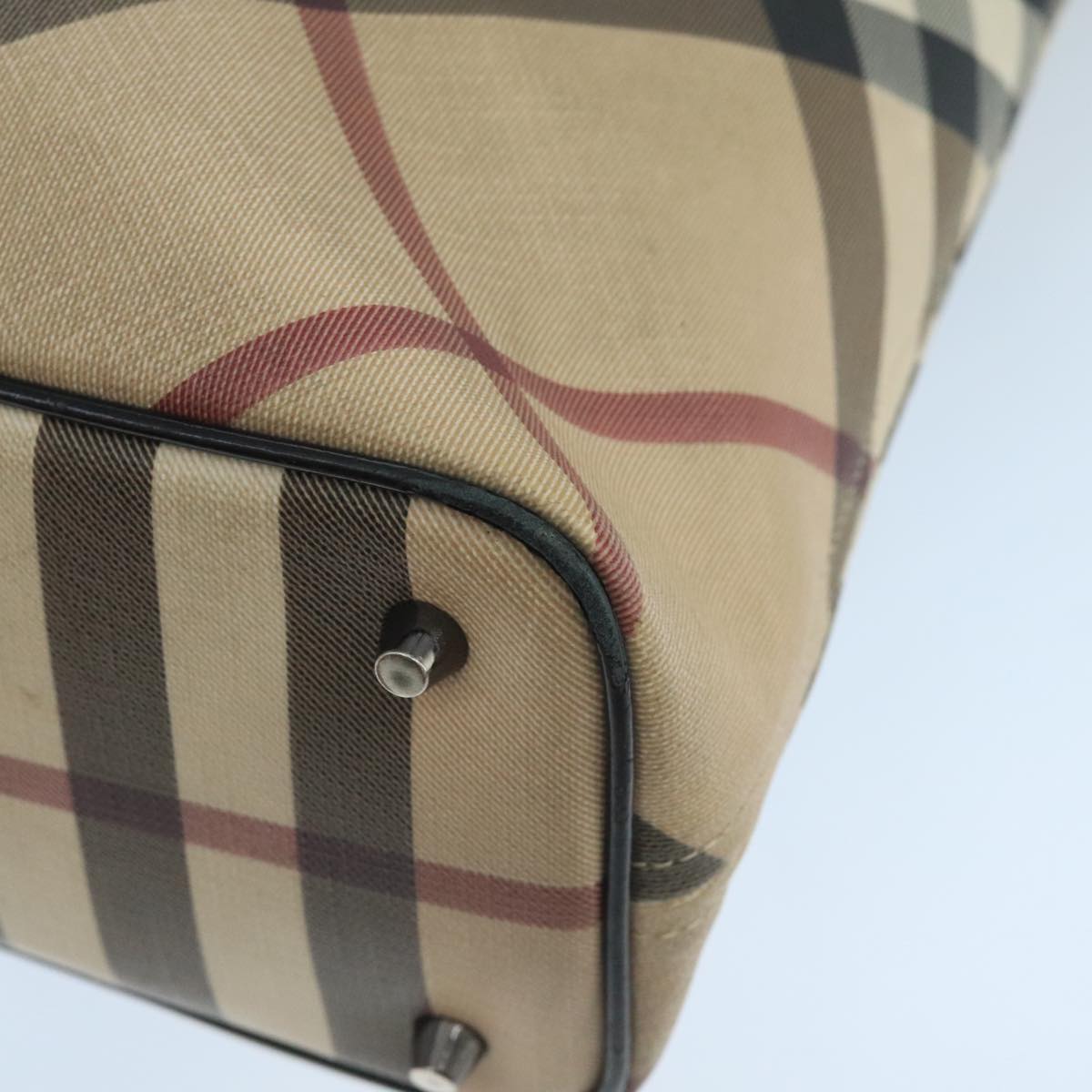 Burberry Nova Check Beige Canvas Tote Bag (Pre-Owned)